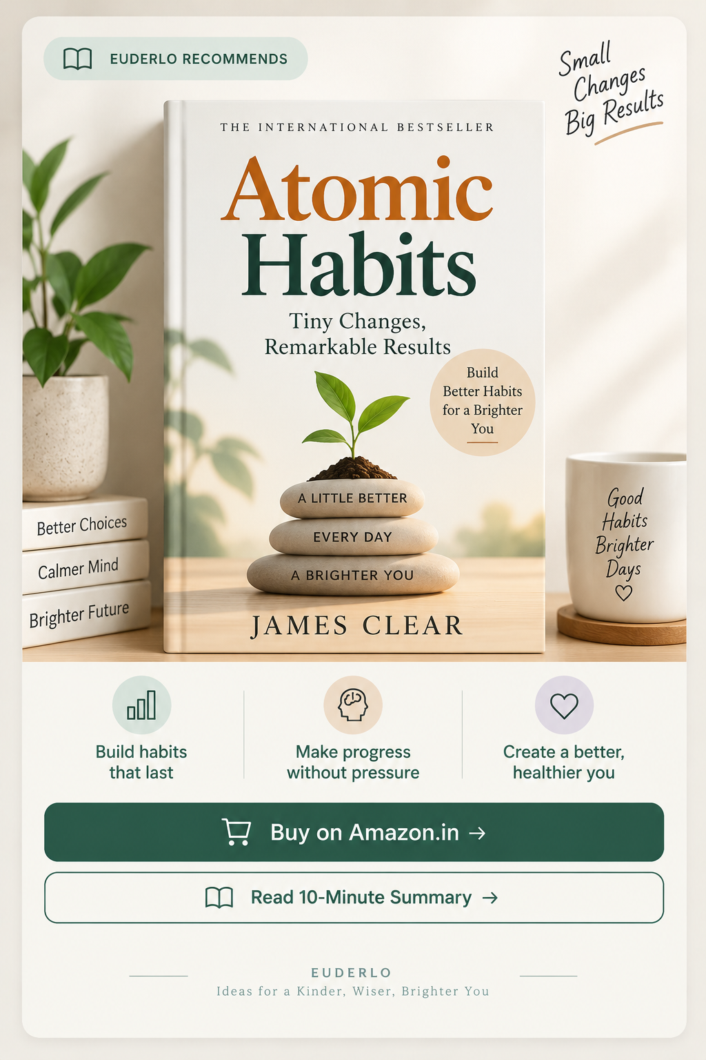 Atomic Habits by James Clear book recommendation for building better habits